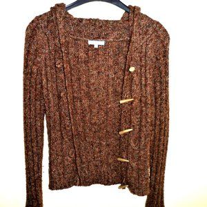 Cable Knit Toggle Hooded Sweater